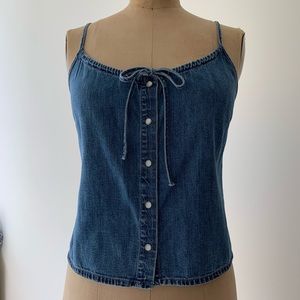 Lauren Jeans Co Denim snap front Camisole